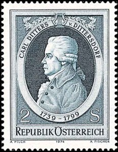Poštovní známka z roku 1974, vydaná k 175. výročí (úmrtí) Rakousko. Zdroj: austria-forum.org
